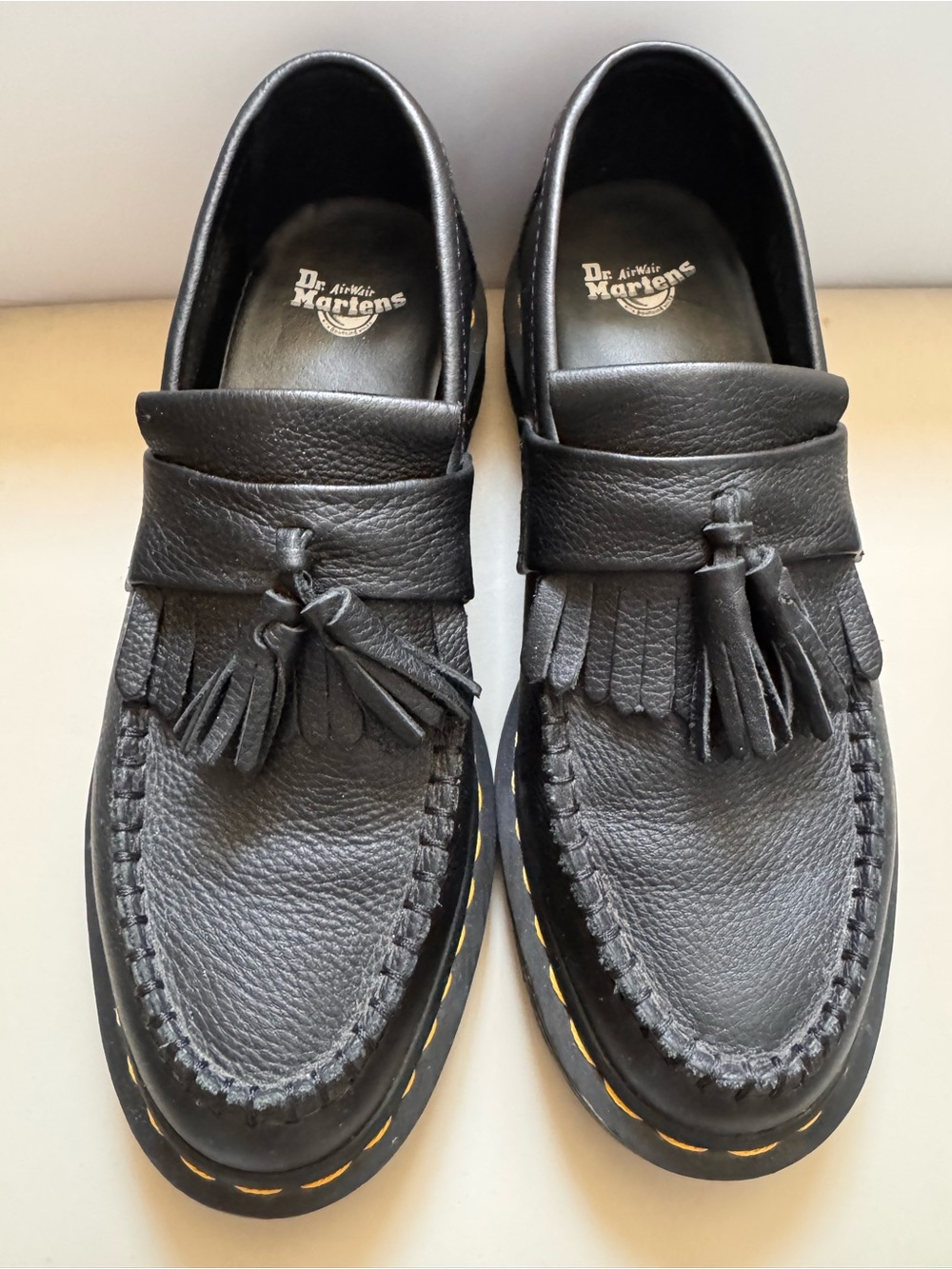Dr. Martens ADRIAN YELLOW
STITCH LEATHER LOAFERS